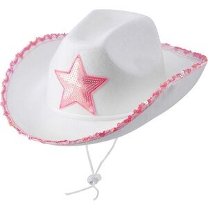 NWT! Women’s White/Pink Cowboy Hat